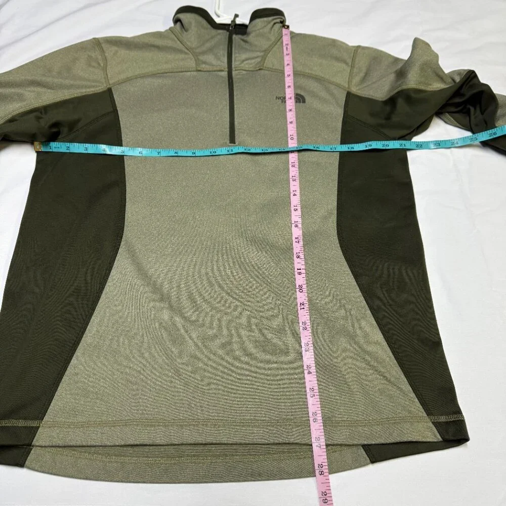 The North‎ Face Tech 1/4 Zip Fleece Men’s Medium Olive Green EUC